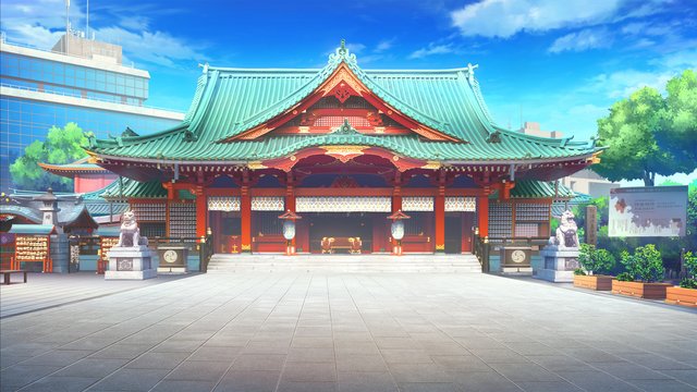 Kanda Myojin Approach and Stone Lanterns